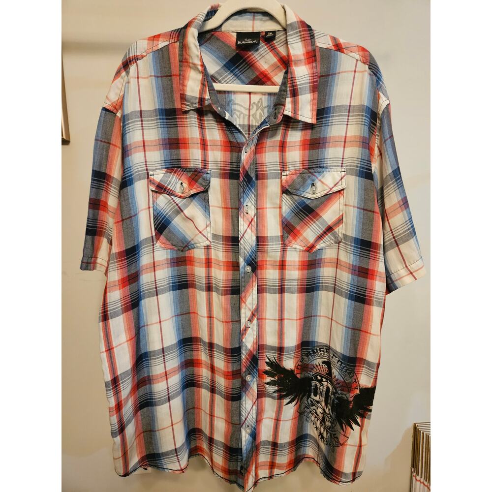 Orange County Chopper Burnside 3XL Awesome shirt! Button-up Casual Plaid